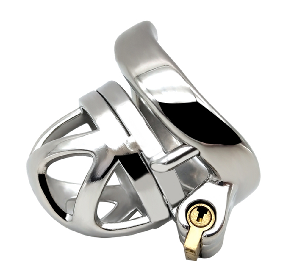 Stainless Steel Male Chastity Device Lockable Penis Cage With Antishedding Ring For Enhanced Bdsm Play - 8