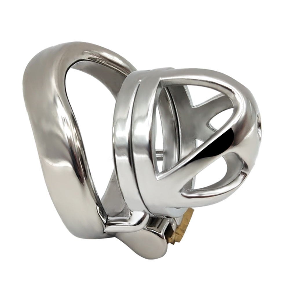 Stainless Steel Male Chastity Device Lockable Penis Cage With Antishedding Ring For Enhanced Bdsm Play - 7