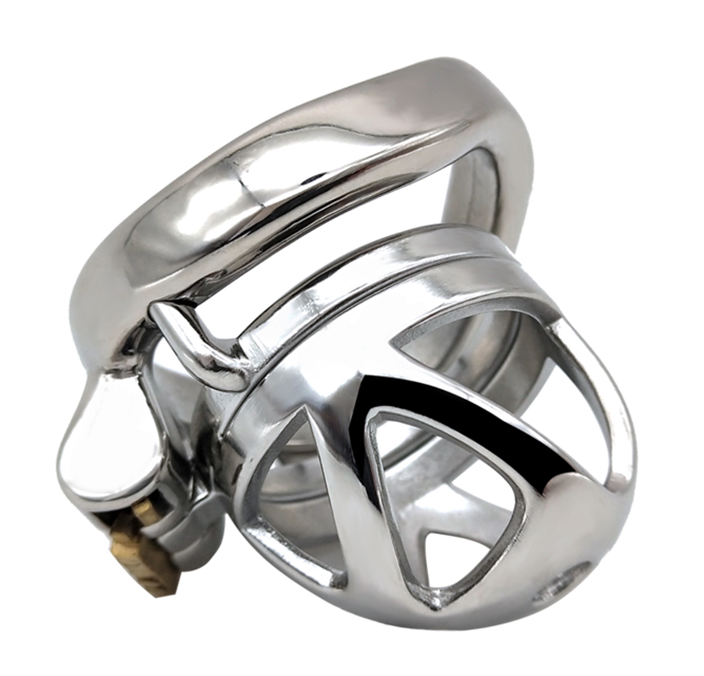 Stainless Steel Male Chastity Device Lockable Penis Cage With Antishedding Ring For Enhanced Bdsm Play - 3