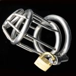 Stainless Steel Male Chastity Device Cock Cage Belt Penis Ring Virginity Lock Adult Game Sex Toy For Men Gay Ball Cbt - 5