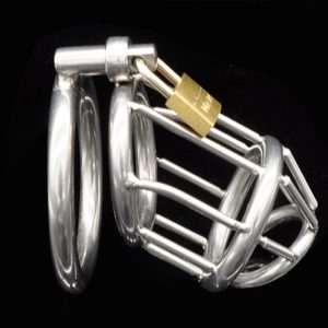 Stainless Steel Male Chastity Device Cock Cage Belt Penis Ring Virginity Lock Adult Game Sex Toy For Men Gay Ball Cbt