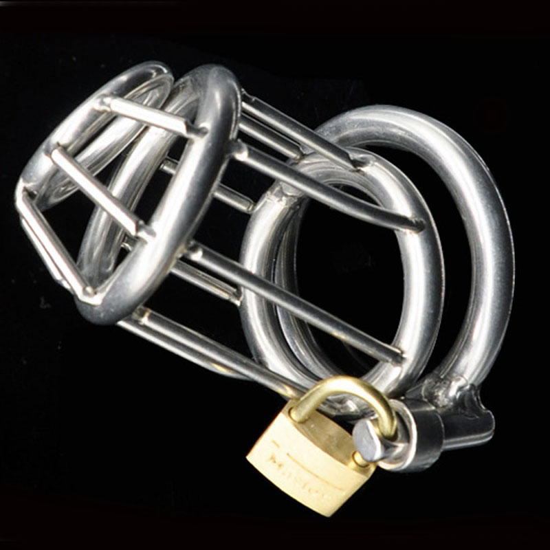 Stainless Steel Male Chastity Device Cock Cage Penis Ring Virginity Lock Adult Pleasure Toy For Men Gay Friendly - 4