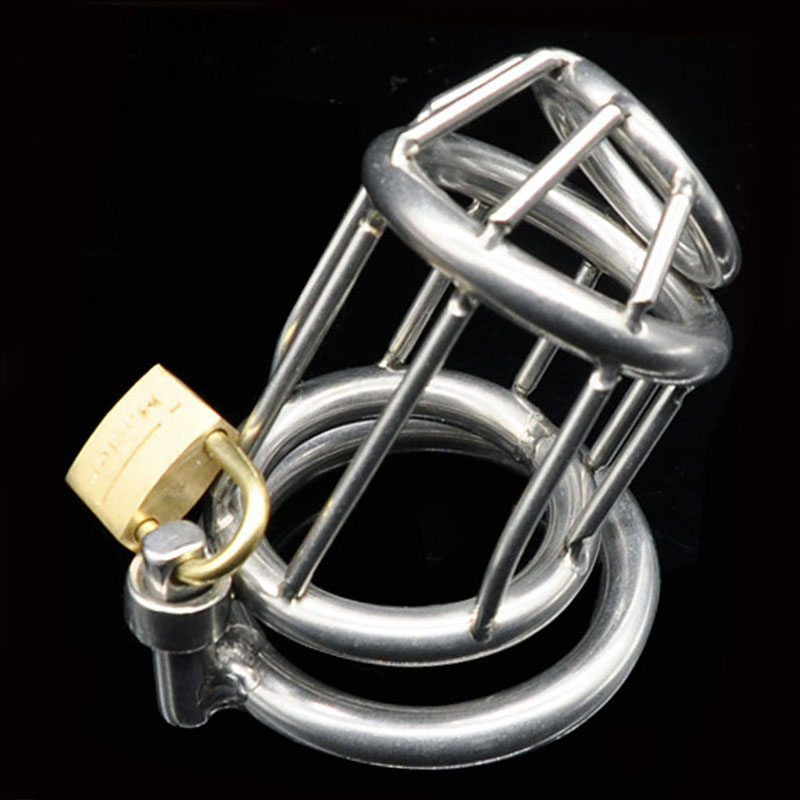 Stainless Steel Male Chastity Device Cock Cage Penis Ring Virginity Lock Adult Pleasure Toy For Men Gay Friendly - 1