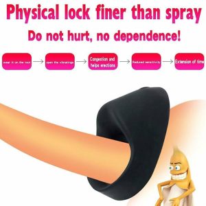 Silicone Vibrating Penis Cock Ring Enhancer Sex-toys For Men Couple Rechargeable Vibrators Adult Sex Products - 3