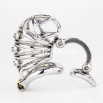 Stainless Steel Male Chastity Belt Stealth Lock Cock Cage With Adjustable Scrotum Massage Stimulate Device Sex Toys For Men - 3