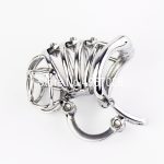 Stainless Steel Male Chastity Belt Stealth Lock Cock Cage With Adjustable Scrotum Massage Stimulate Device Sex Toys For Men - 2