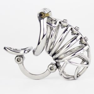 Stainless Steel Male Chastity Belt Stealth Lock Cock Cage With Adjustable Scrotum Massage Stimulate Device Sex Toys For Men
