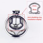 Stainless Steel Stealth Lock Cock Cage With Scrotum Bondage Ring Male Chastity Belt Device Penis Sex Toys For Men - 5