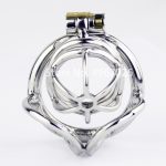 Stainless Steel Stealth Lock Cock Cage With Scrotum Bondage Ring Male Chastity Belt Device Penis Sex Toys For Men - 4