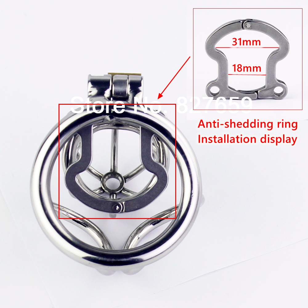 Stainless Steel Male Chastity Cage With Stealth Lock Scrotum Bondage Ring Penis Sex Toy For Men - 5