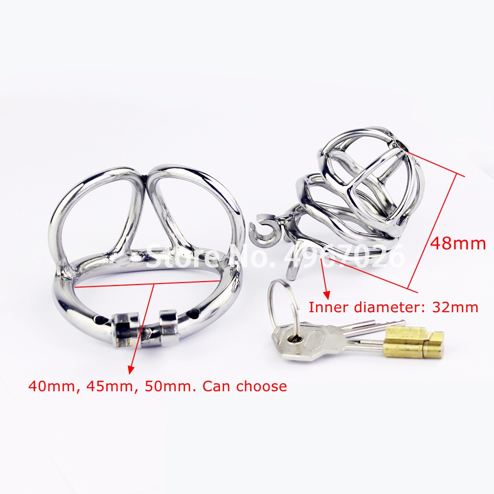 Stainless Steel Male Chastity Cage With Stealth Lock Scrotum Bondage Ring Penis Sex Toy For Men - 4