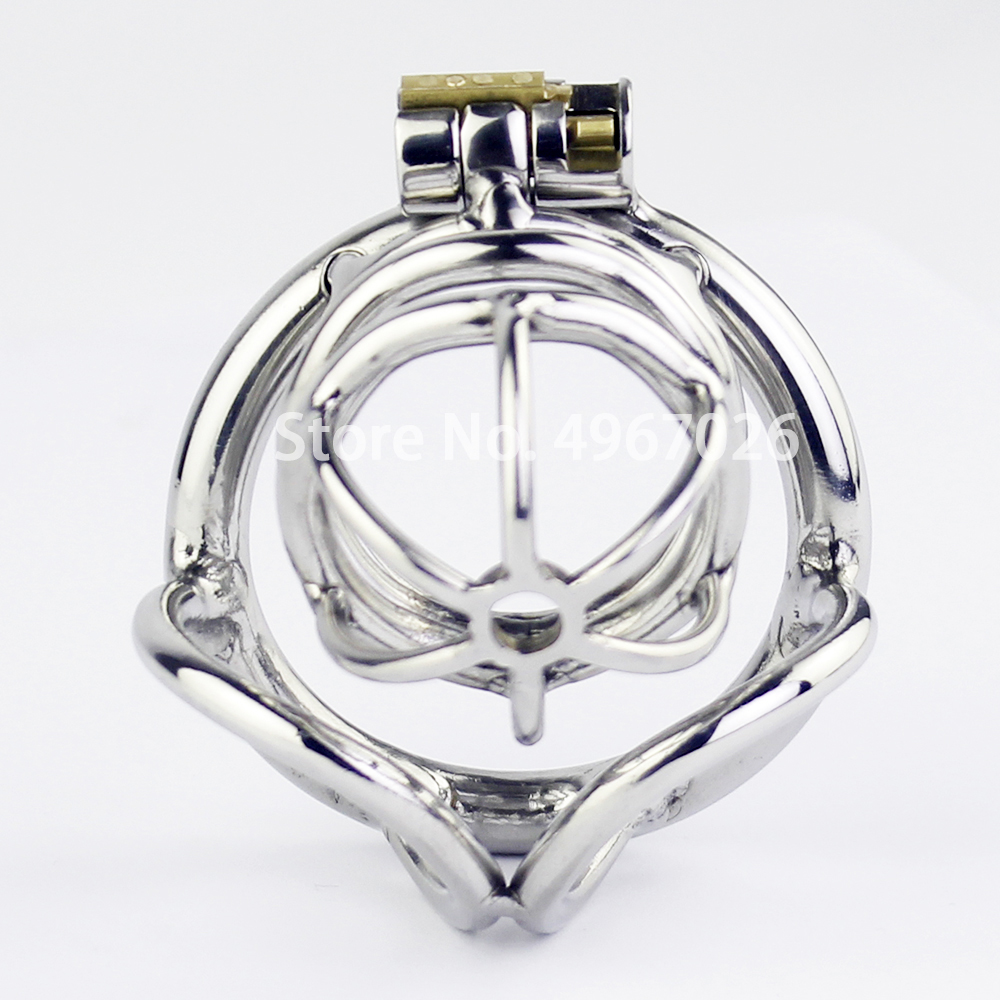 Stainless Steel Male Chastity Cage With Stealth Lock Scrotum Bondage Ring Penis Sex Toy For Men - 3
