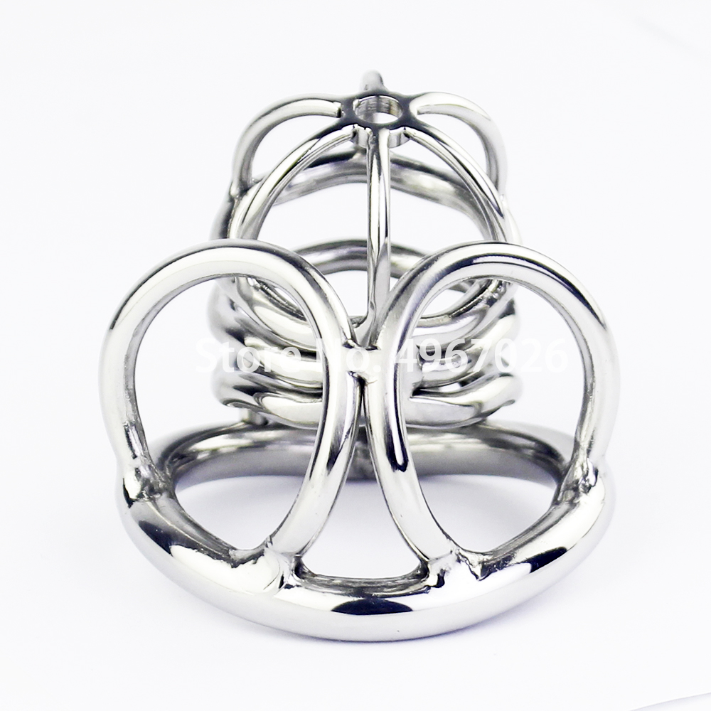 Stainless Steel Male Chastity Cage With Stealth Lock Scrotum Bondage Ring Penis Sex Toy For Men - 2