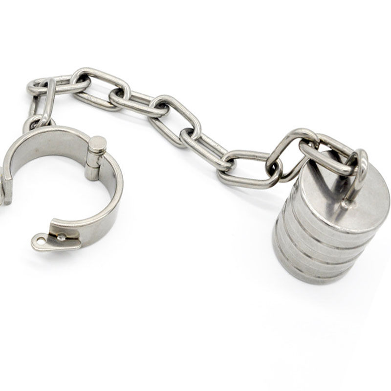 Stainless Steel Male Chastity Device Heavy Pendant Cock Ring Ball Stretcher Bdsm Cbt Mens Sex Toy - 4