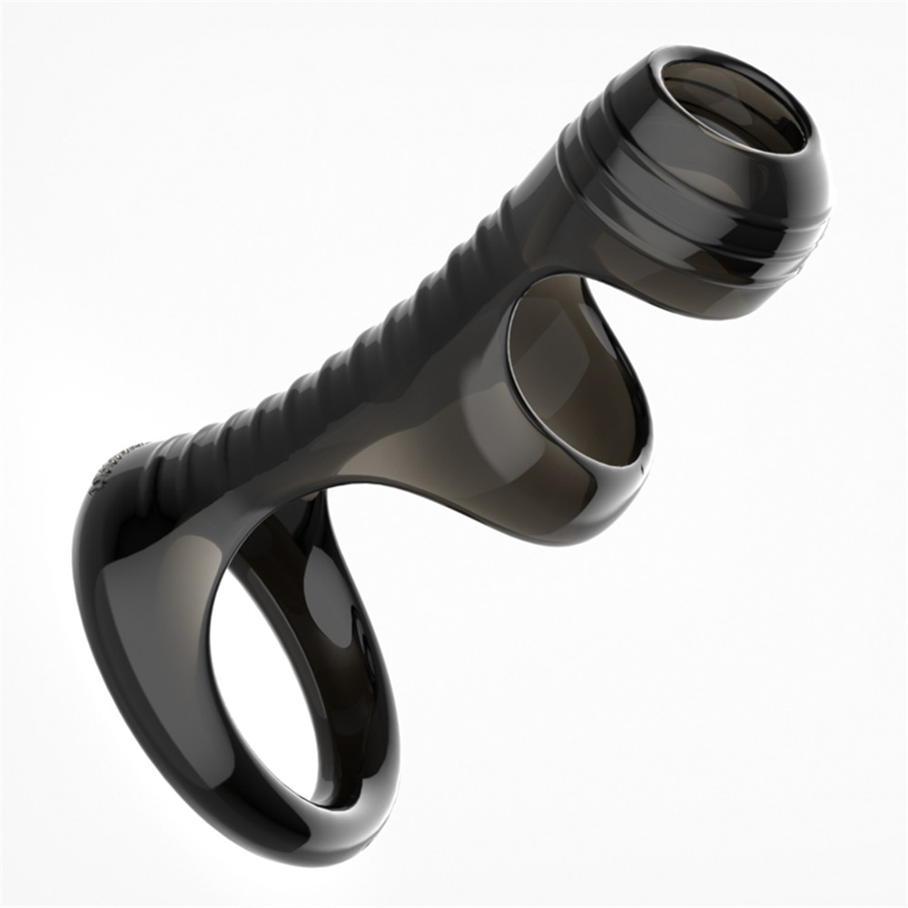 Silicone Penis Ring Reusable Mens Sexual Performance Enhancer Cock Enlargement Sleeve Ejaculation Control Toy - 22