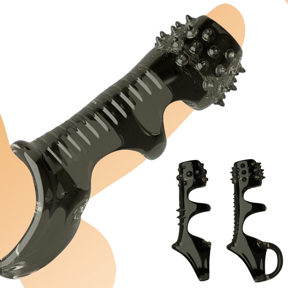 Silicone Penis Ring Reusable Mens Sexual Performance Enhancer Cock Enlargement Sleeve Ejaculation Control Toy - 11