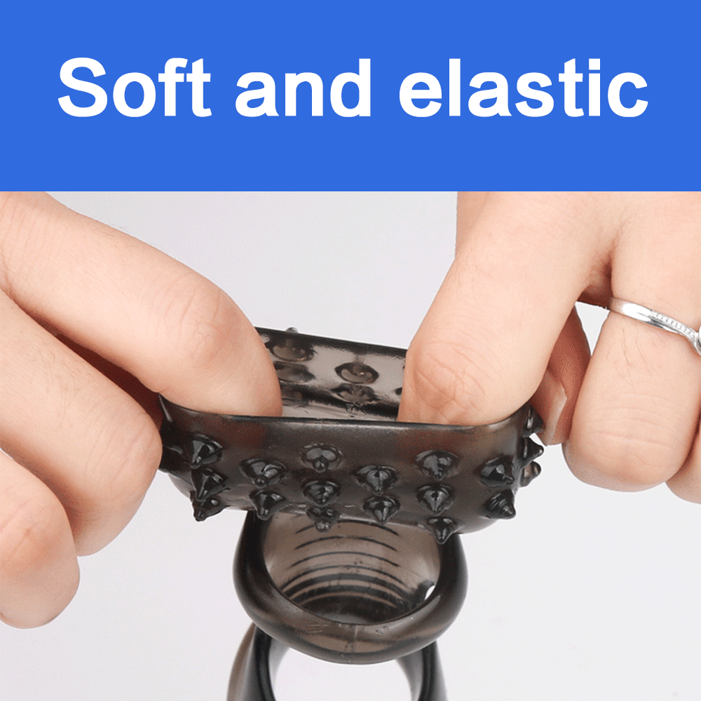 Silicone Penis Ring Reusable Mens Sexual Performance Enhancer Cock Enlargement Sleeve Ejaculation Control Toy - 9