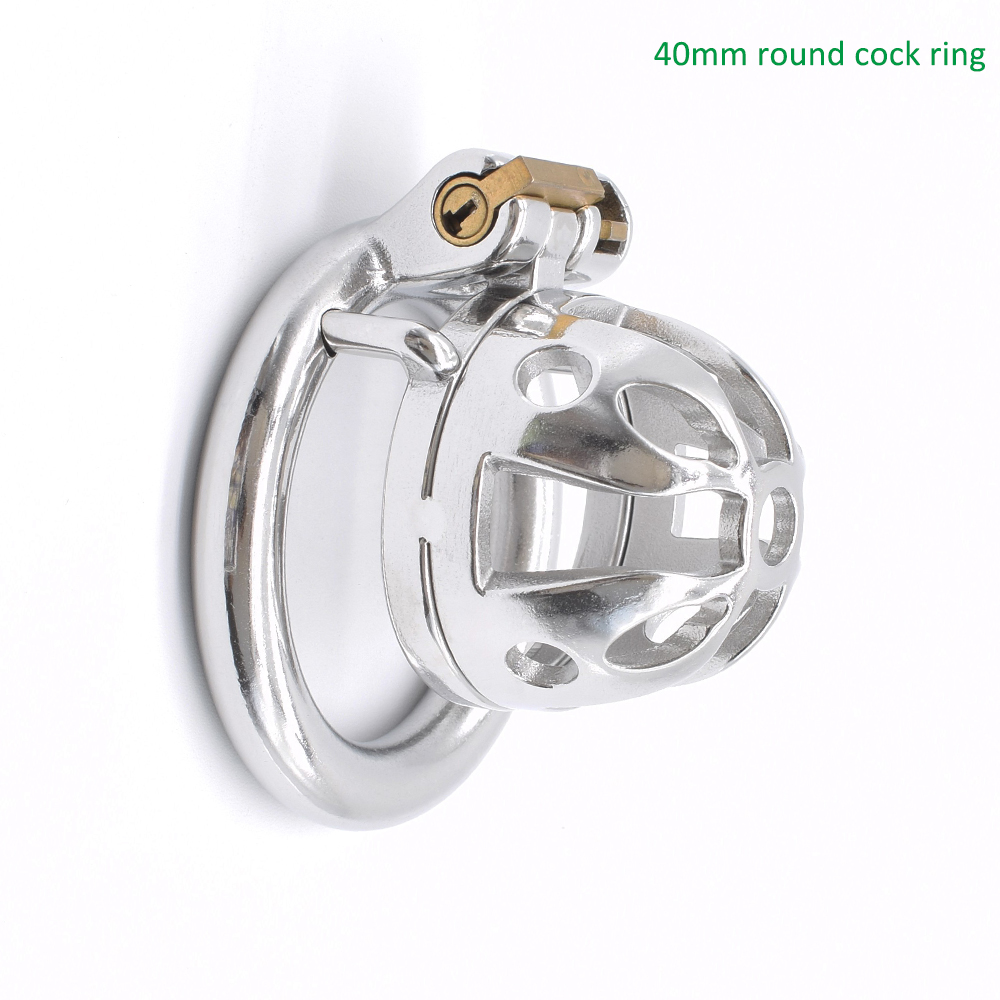 Stainless Steel Male Chastity Device Small Penis Ring Adult Erotic Sex Toy For Men - 18