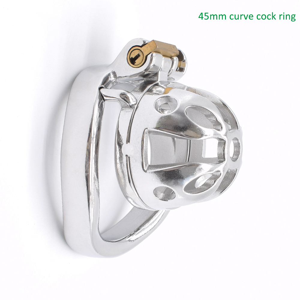 Stainless Steel Male Chastity Device Small Penis Ring Adult Erotic Sex Toy For Men - 15