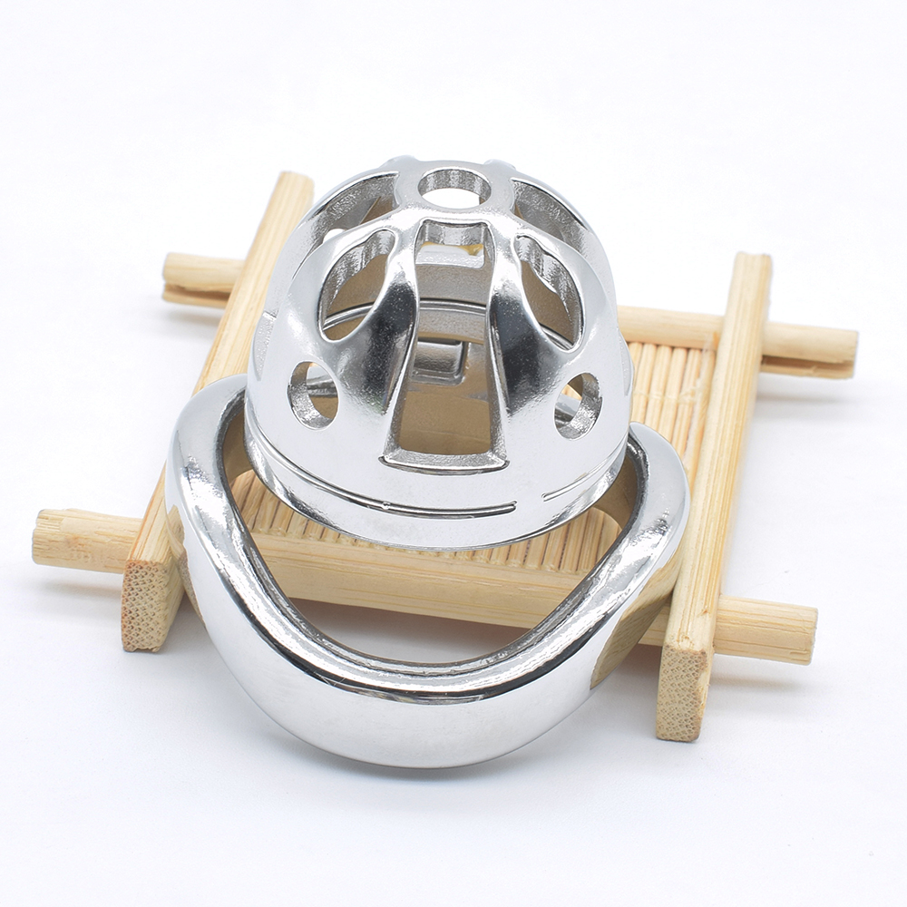 Stainless Steel Male Chastity Device Small Penis Ring Adult Erotic Sex Toy For Men - 11