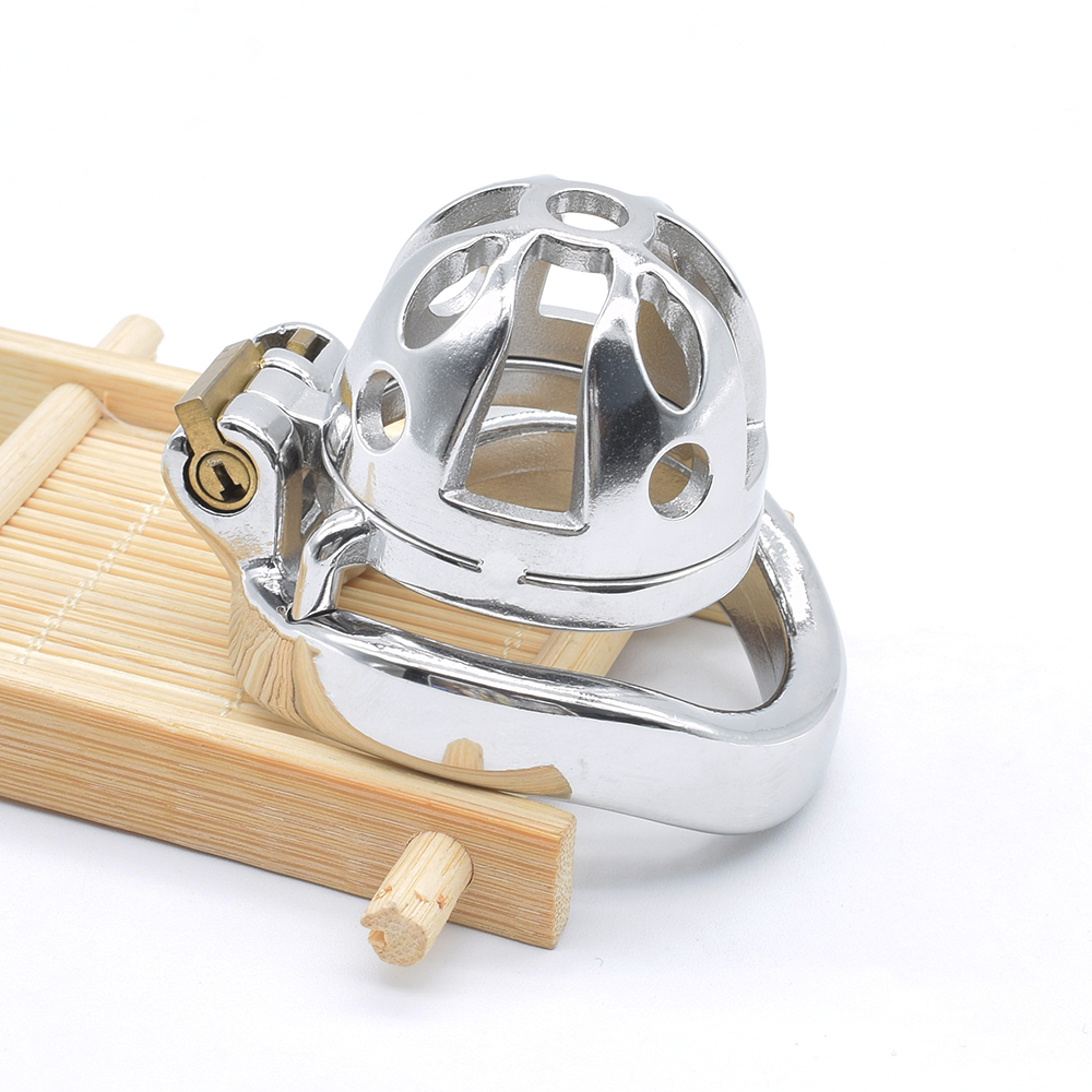 Stainless Steel Male Chastity Device Small Penis Ring Adult Erotic Sex Toy For Men - 10