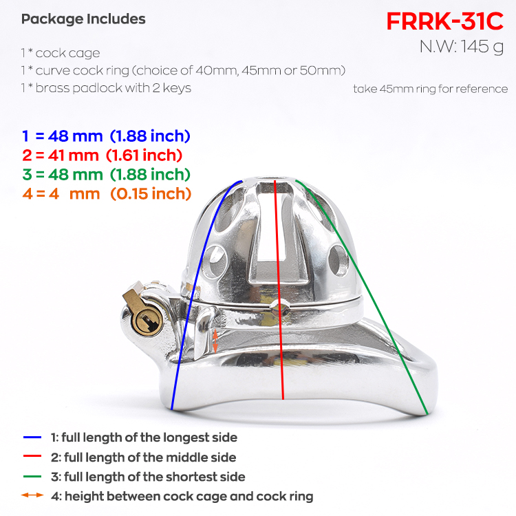 Stainless Steel Male Chastity Device Small Penis Ring Adult Erotic Sex Toy For Men - 7