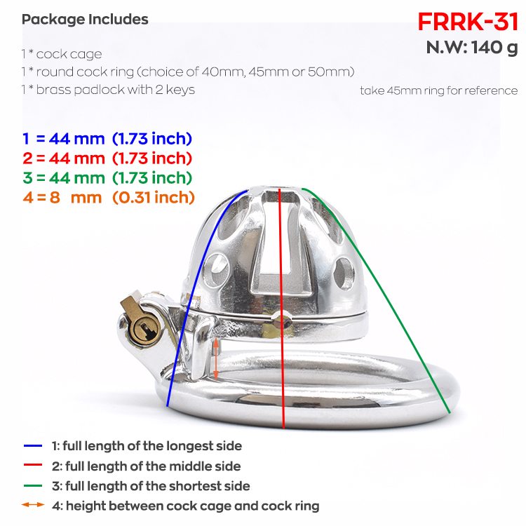 Stainless Steel Male Chastity Device Small Penis Ring Adult Erotic Sex Toy For Men - 6