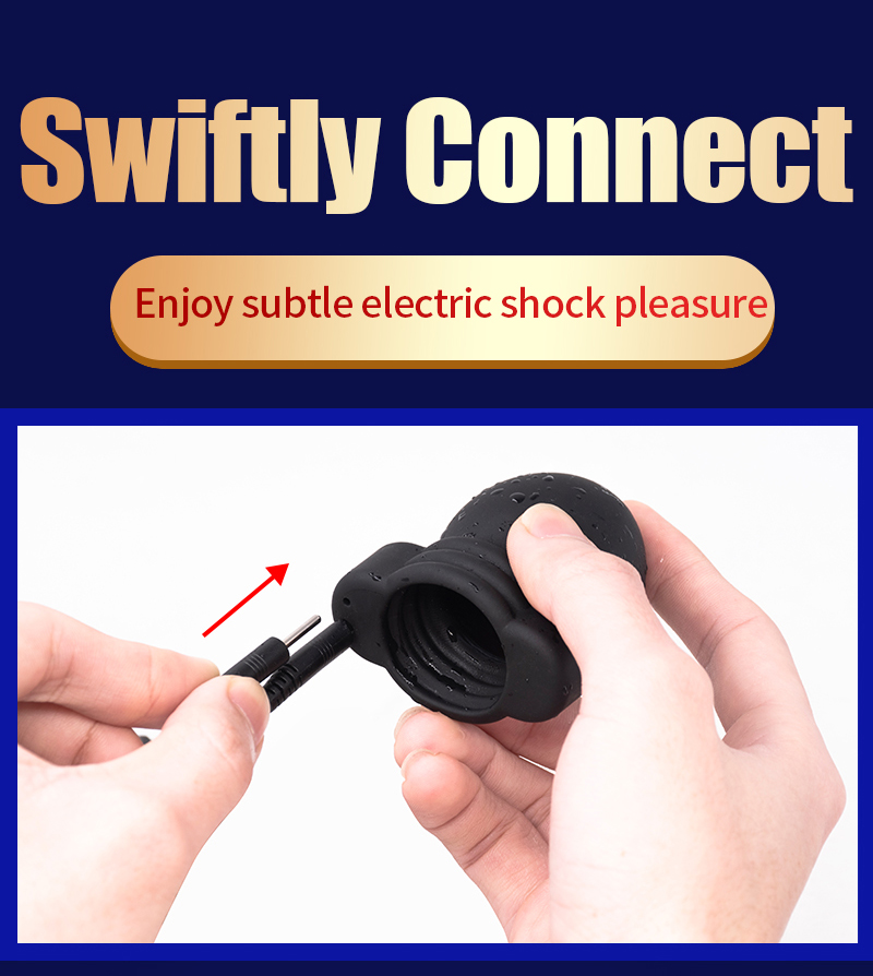 Remote Control Electric Shock Penis Ring Electro Stimulation Glans Massager Male Enhancement Training Ring Intimate Adult Toy - 9