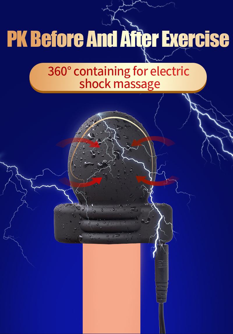 Remote Control Electric Shock Penis Ring Electro Stimulation Glans Massager Male Enhancement Training Ring Intimate Adult Toy - 3