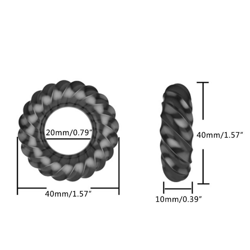 Male Enhancement Tpe Penis Ring Couples Erotic Toy Delay Ejaculation Hard Erection Enhancer Adult Massage Ring - 5