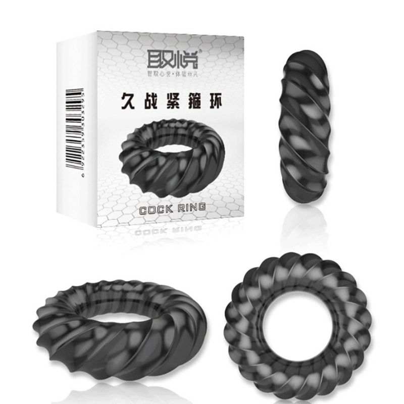 Male Enhancement Tpe Penis Ring Couples Erotic Toy Delay Ejaculation Hard Erection Enhancer Adult Massage Ring - 2