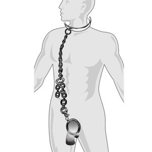 Stainless Steel Heavy Cockring Neck Collar Cuff Slave Bondage Male Chastity Device Metal Penis Ring Dick Stretcher Men Sex Toys