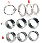 2pcs Lot Male Circumcision Ring Glans Rings Metal Foreskin Correction Penis Delay Ejaculation Lock Cockrings Sex Toys B2-48 - 2