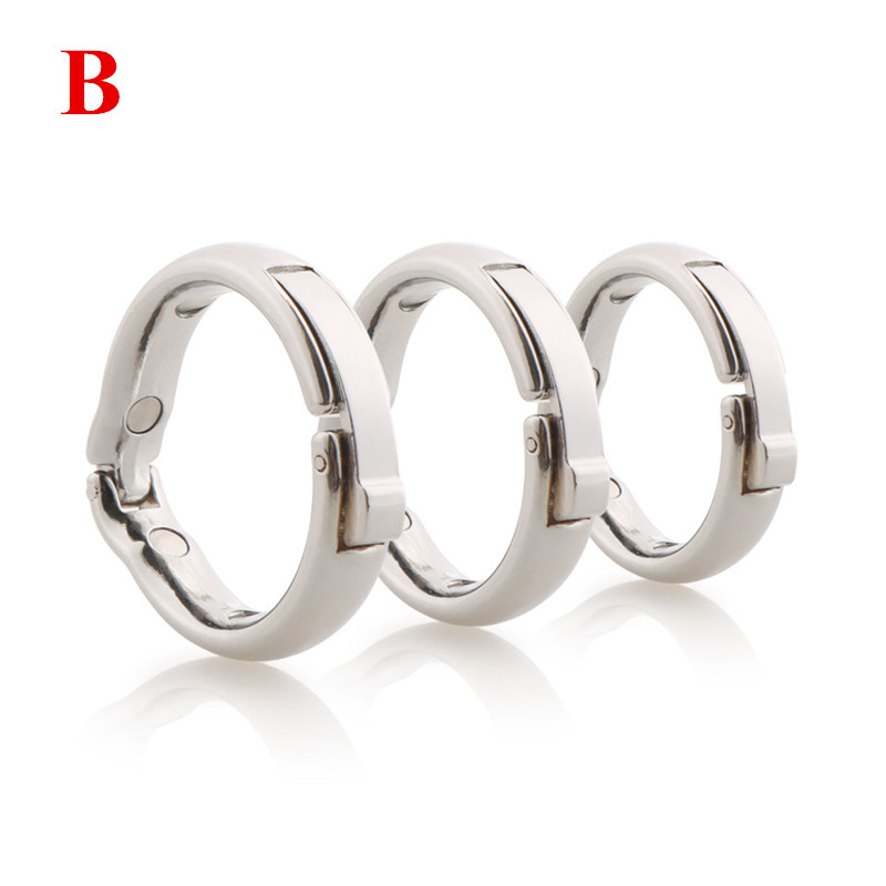 2pack Metal Male Circumcision Rings Penis Delay Ejaculation Foreskin Correction Glans Enhancement Cockrings Adult Sex Toy B248 - 9