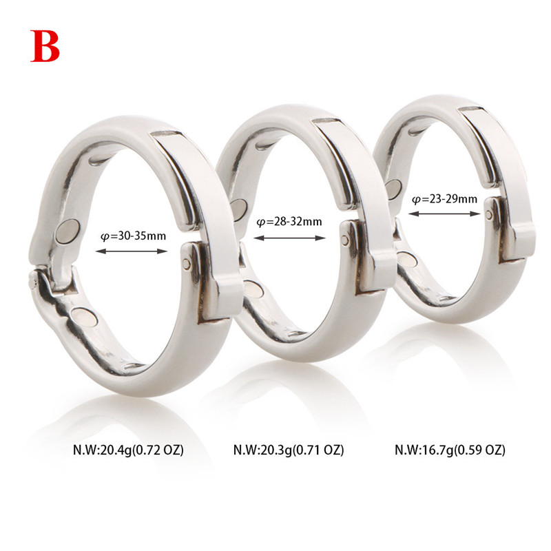 2pack Metal Male Circumcision Rings Penis Delay Ejaculation Foreskin Correction Glans Enhancement Cockrings Adult Sex Toy B248 - 2