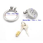 Super Mini Chastity Cage Stainless Steel Male Device 2 Size Penis Cock Ring With Lock Sex Toys Men Products - 4