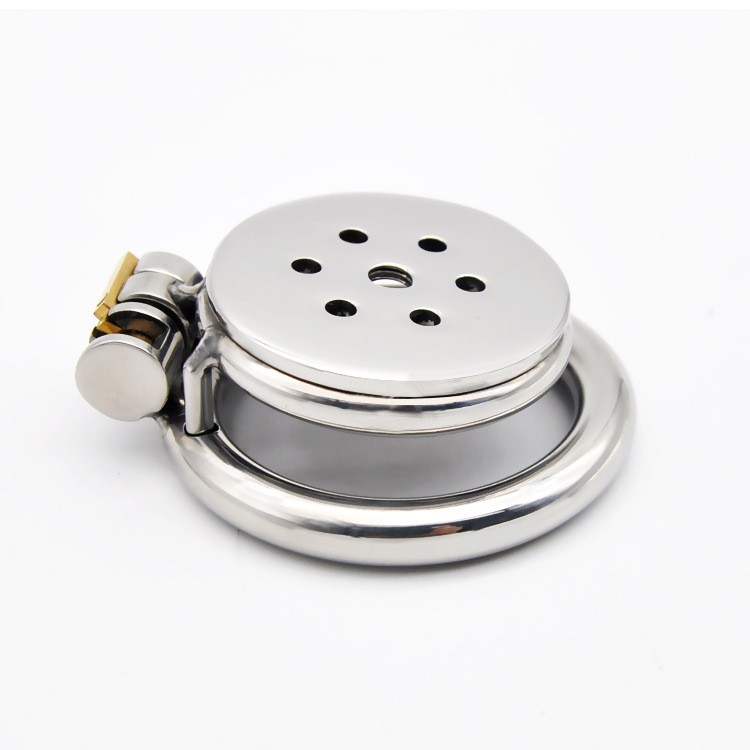 Stainless Steel Male Chastity Cage Super Mini Design 2 Size Adjustable Penis Cock Ring With Secure Lock Mens Adult Sex Toy Products - 4