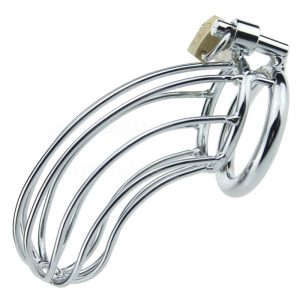 40 45 50mm Bird Cage Male Chastity Device Stainess Steel Cock Ring Cb6000 Metal Penis Lock Sex Toys For Men - 2