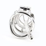For Couple Chastity Device Stainless Steel Cage Cock Erotic Prison Penis Ring Sex Toys Men Lock Rings - 5