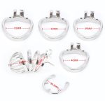 For Couple Chastity Device Stainless Steel Cage Cock Erotic Prison Penis Ring Sex Toys Men Lock Rings - 3