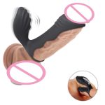 Silicone Vibrating Dual Cock Ring Clitoris Vibrator For Couples Sex Toys 7 Vibrations Penis Men Ejaculation - 2