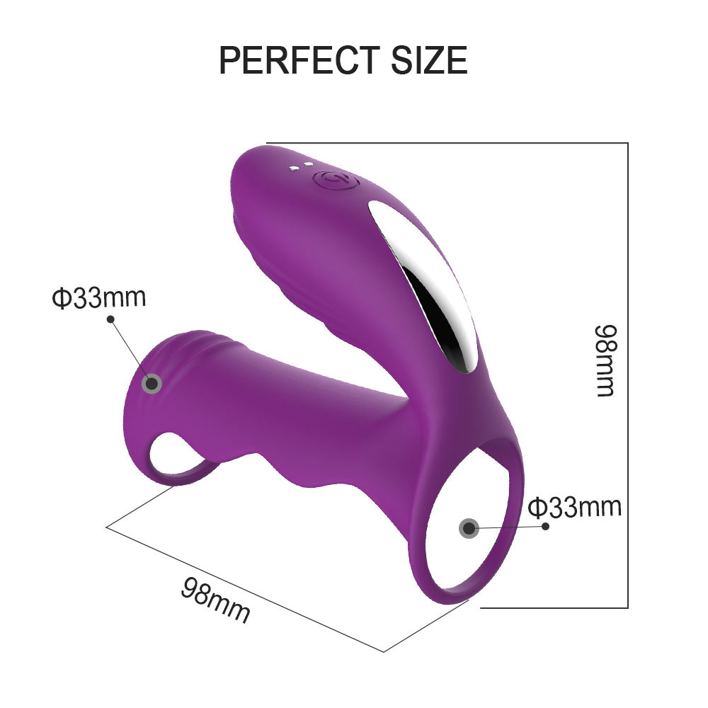 Silicone Dual Cock Ring Vibrator For Men 7 Vibration Modes Couples Intimate Toy Clitoral Stimulation Enhance Ejaculation - 3