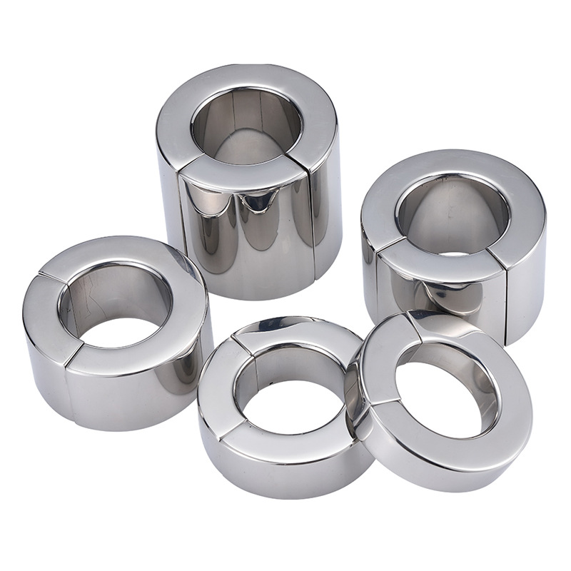 Stainless Steel Male Enhancement Ring Heavyduty Magnetic Erection Aid 5size Cockring Ballstretcher - 8