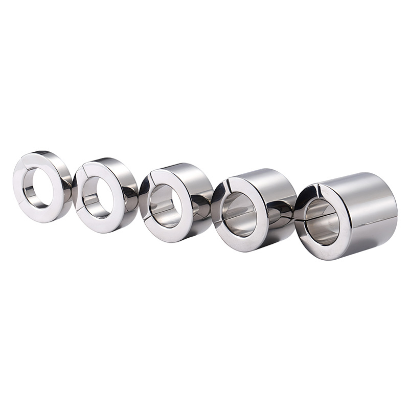 Stainless Steel Male Enhancement Ring Heavyduty Magnetic Erection Aid 5size Cockring Ballstretcher - 7