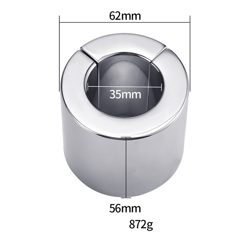 Stainless Steel Male Enhancement Ring Heavyduty Magnetic Erection Aid 5size Cockring Ballstretcher - 5