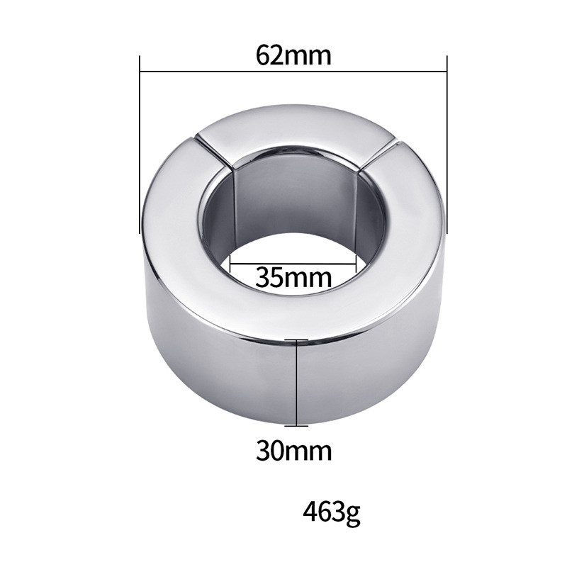 Stainless Steel Male Enhancement Ring Heavyduty Magnetic Erection Aid 5size Cockring Ballstretcher - 3