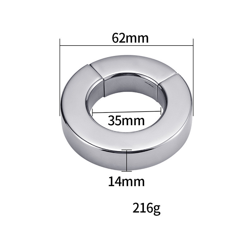 Stainless Steel Male Enhancement Ring Heavyduty Magnetic Erection Aid 5size Cockring Ballstretcher - 1