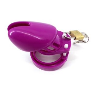 Purple Male Chastity Device Cb6000 Cb6000s With 5 Penis Ring Cock Cages Virginity Lock Adult Sex Toy G7-3-9 - 2