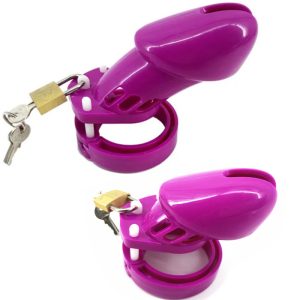 Purple Male Chastity Device Cb6000 Cb6000s With 5 Penis Ring Cock Cages Virginity Lock Adult Sex Toy G7-3-9