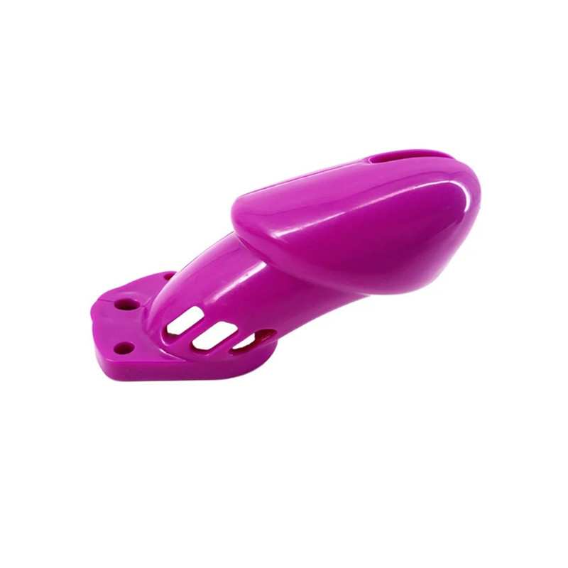 Purple Male Chastity Device Cb6000 With 5 Adjustable Penis Rings Virginity Lock Adult Sexual Pleasure Toy G739 - 11